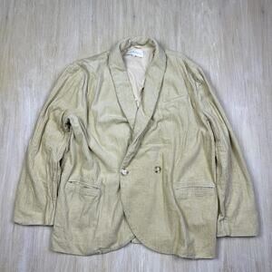 French Mauve by Free People Khaki Corduroy Double Breasted Blazer Jacket Large